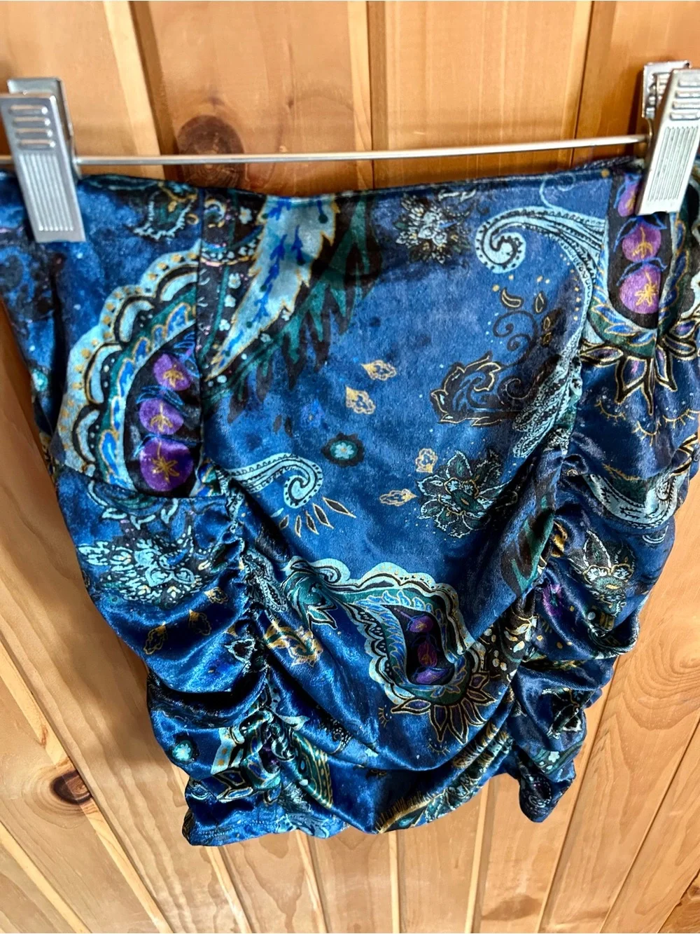 Free People Blue Paisley Mini Skirt